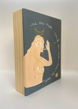 Load image into Gallery viewer, Know Original Gouache Painting on Board Orange Blue Side View